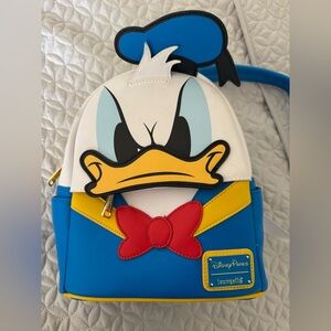 Used Disney Donald Duck Loungefly Mini Backpack